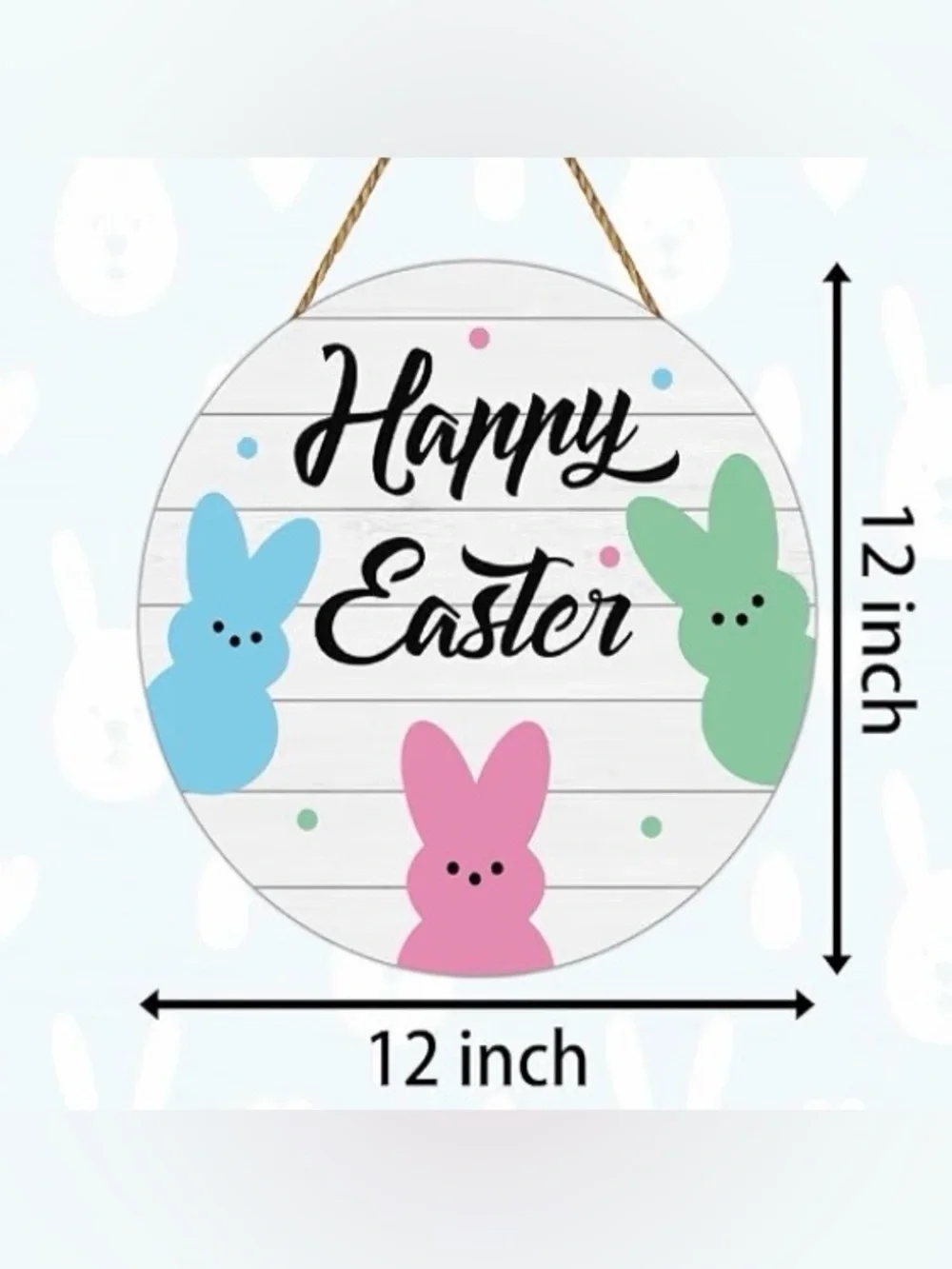 NIP Colorful Easter Bunny Peeps Sign & Table Runner
